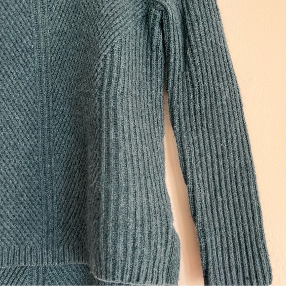 Madewell Sophia Heather Spruce Ribbed Sweater Size Small - Picture 7 of 13